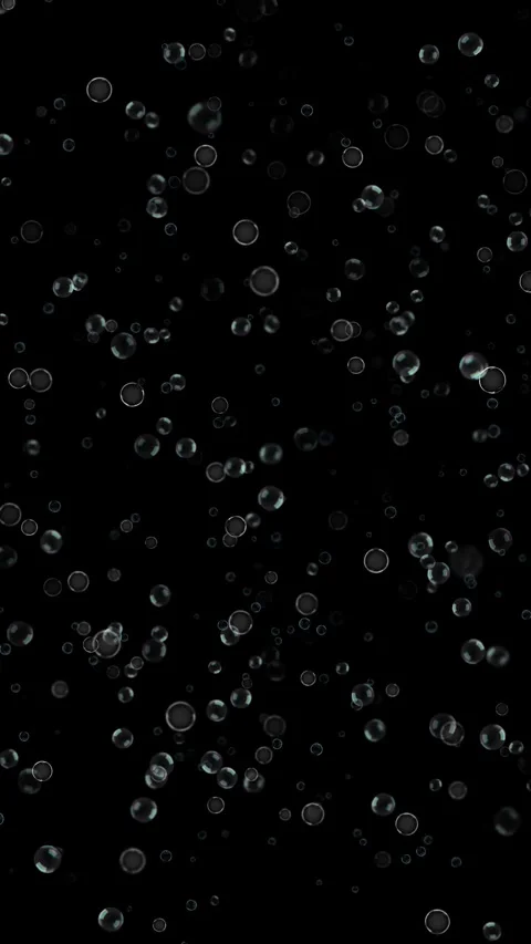 Floating Soap Bubbles Particle Overlay on Black Background Stock Footage 342628503