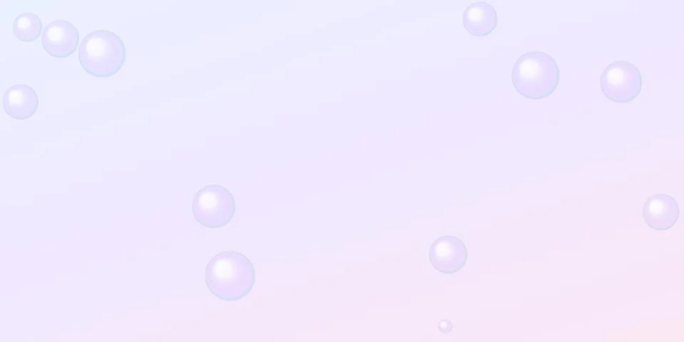 Floating soap bubbles on a soft pastel gradient background Stock Illustration