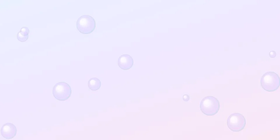 Floating soap bubbles on a soft pastel gradient background Stock Illustration