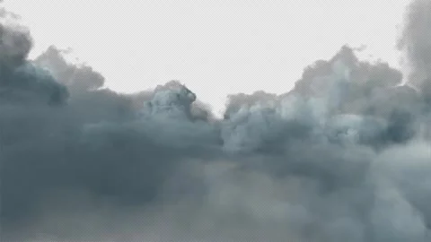 Floating Soft Clouds on Alpha Stock Footage 309647724