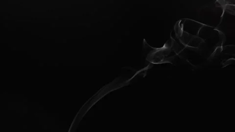 Floating soft smoke twisting in Isolated black background. Stock Footage 330632238