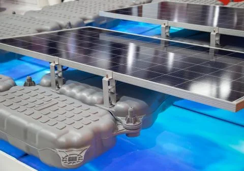 Floating solar cell Stock Photos