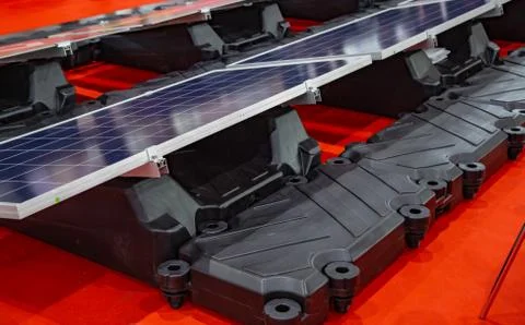 Floating solar cell Stock Photos