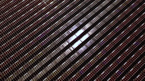 Floating Solar Panels 動画素材 138047322