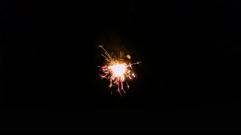 Floating sparkler on black background 4K Stock-Footage 46209183