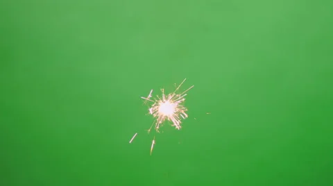 Floating sparkler on green screen 4K Stock Footage