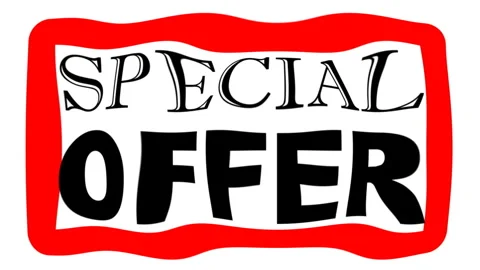 FLOATING SPECIAL OFFER BANNER Stock Footage 146856151