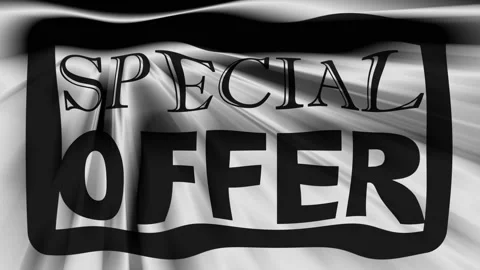 FLOATING SPECIAL OFFER BANNER Stock Footage 147017772