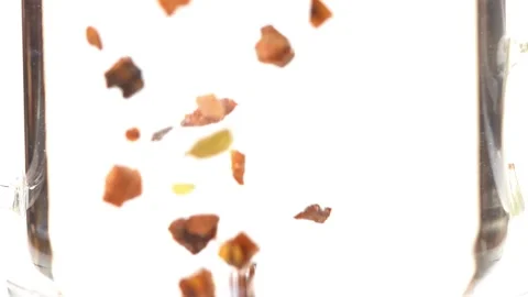Floating Spices in Glass Stock Footage 318303915
