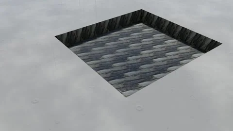 Floating Stone Tile Platform 3D Render Asset 库存影片 347176258