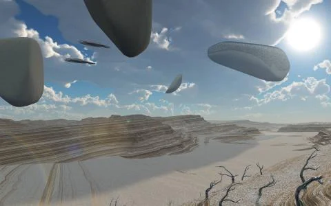 Floating stones Stockillustratie