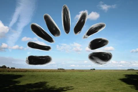 Floating Stones Stock Photos