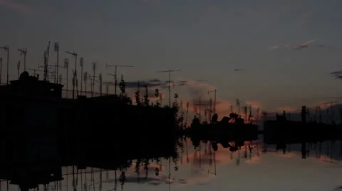 Floating sunset Video stock 25967783