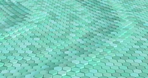 Floating surface made with hexagons. Stock Illustration