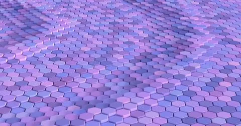 Floating surface made with hexagons. Stock Illustration