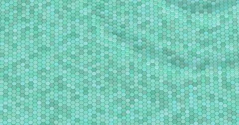 Floating surface made with hexagons. Stock Illustration