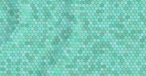Floating surface made with hexagons. Stock Illustration