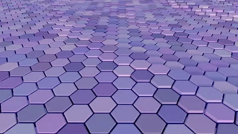 Floating surface made with hexagons. Loop ready animation Stock Footage 78993053