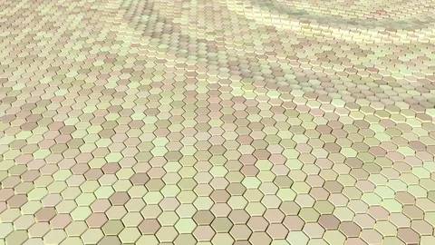 Floating surface made with hexagons. Loop ready animation Stock Footage 78993274