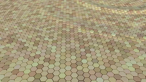 Floating surface made with hexagons. Loop ready animation Stock Footage 78993286