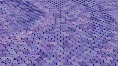 Floating surface made with hexagons. Loop ready animation Stock Footage 78993572