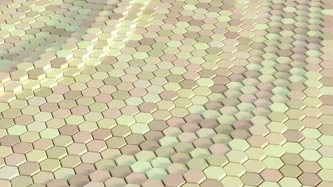 Floating surface made with hexagons. Loop ready animation Stock Footage 78993595