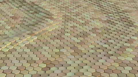 Floating surface made with hexagons. Loop ready animation Stock Footage 78993672