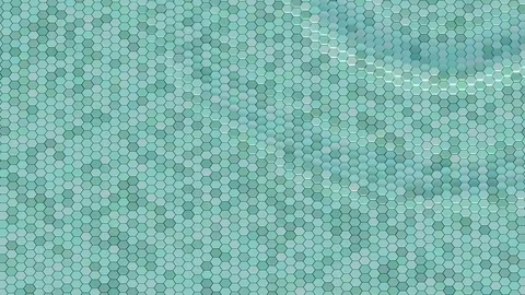 Floating surface made with hexagons. Loop ready animation Stock Footage 78993692