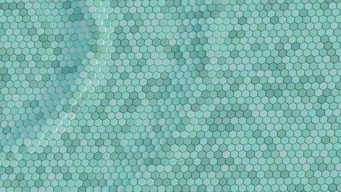 Floating surface made with hexagons. Loop ready animation Stock Footage 78994141