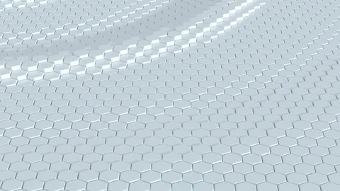 Floating surface made with hexagons. Loop ready animation Stock Footage 78995540
