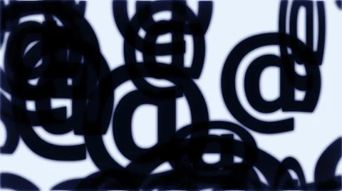 Floating "@" Symbols Stock Footage 34753875