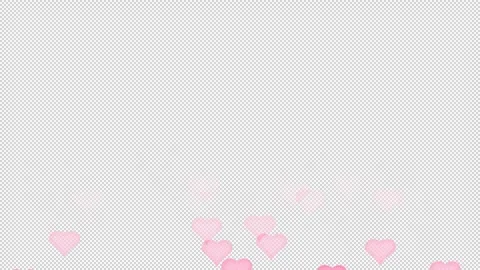 Floating, taking off hearts. Stock Footage 276558090