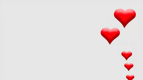 Floating, taking off hearts Stock Footage 276558093