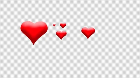 Floating, taking off hearts. Stock Footage 276558094