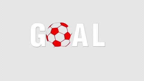 Floating text animation with soccer ball motion. 4K transparent background Stock-Footage 334188573
