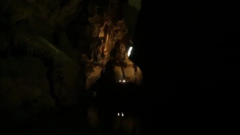 Floating Through Creepy Dark Cave Stock-Footage 125784035