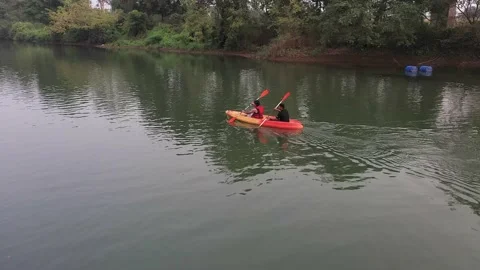 "Floating Through Nature: 4K River Boat Footage" Stock Footage 239065357