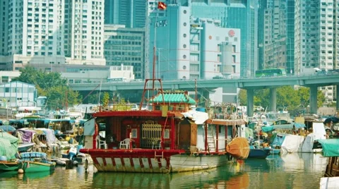Floating Tin Hau Temple Stock Footage 57229498