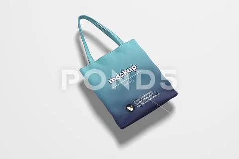 Floating of Tote Bag Mockup PSD Template