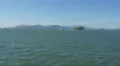 Floating towards Alcatraz Island in San Francisco 4k or 4k+ Resolution