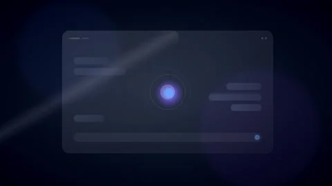 Floating Translucent Chat Window with Soft Blue and Lavender Interface Elem.. Stock Footage 345775457