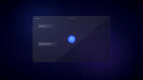 Floating Translucent Chatbot Interface for Mental Health Wellness App with .. Stock Footage 345775461