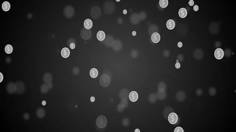 Floating translucent coins marked by dollar signs soft bokeh lights animation Vidéo 335488400