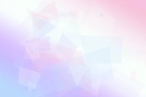 Floating translucent polygon triangles blend into a bright lavender and sof.. Stock Illustration