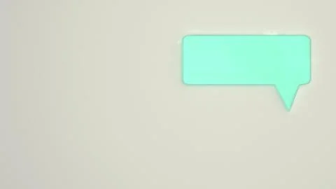 Floating translucent speech bubbles communication concept Foto stock