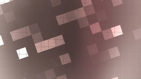 Floating translucent squares on a grid background Видео 336643644