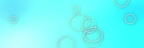 Floating transparent bubbles over a vivid turquoise and cyan gradient, website Stock Footage 340156398