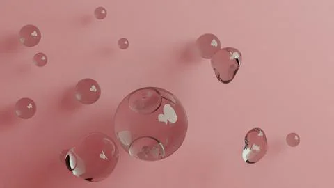 Floating Transparent Spheres Bubble Stock Illustration