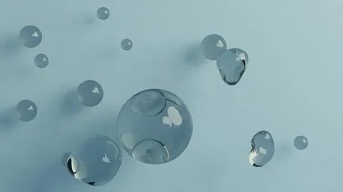 Floating Transparent Spheres Bubble Stock Illustration