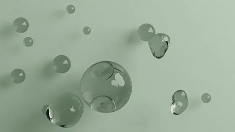 Floating Transparent Spheres Bubble Stock Illustration